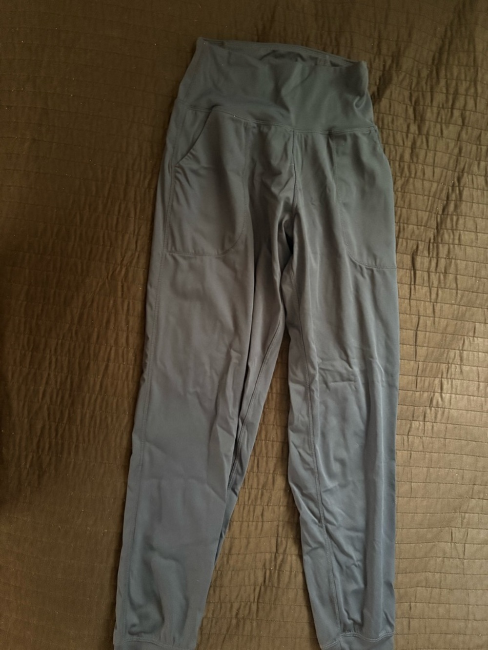 Amazon Women's High-Waist Track Joggers in navy blue